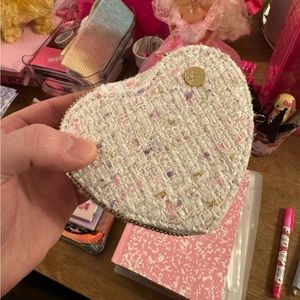 Stoney clover lane Valentine's Day tweed bouclé heart jewelry box